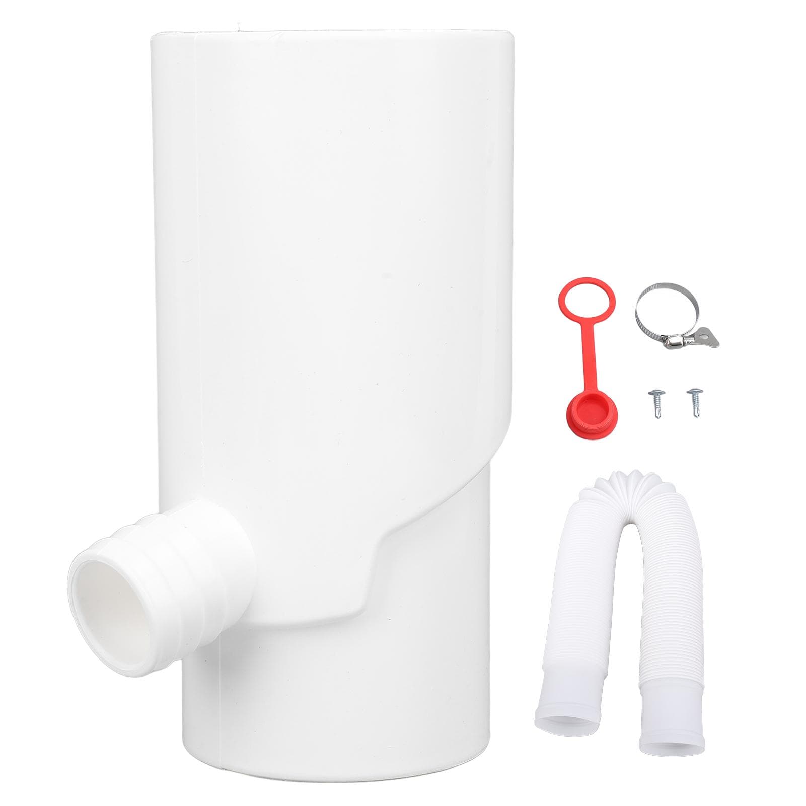 Rainwater Diverter Rainwater Collection System Plastic 8cm Round Downspout Diverter for Irrigation white