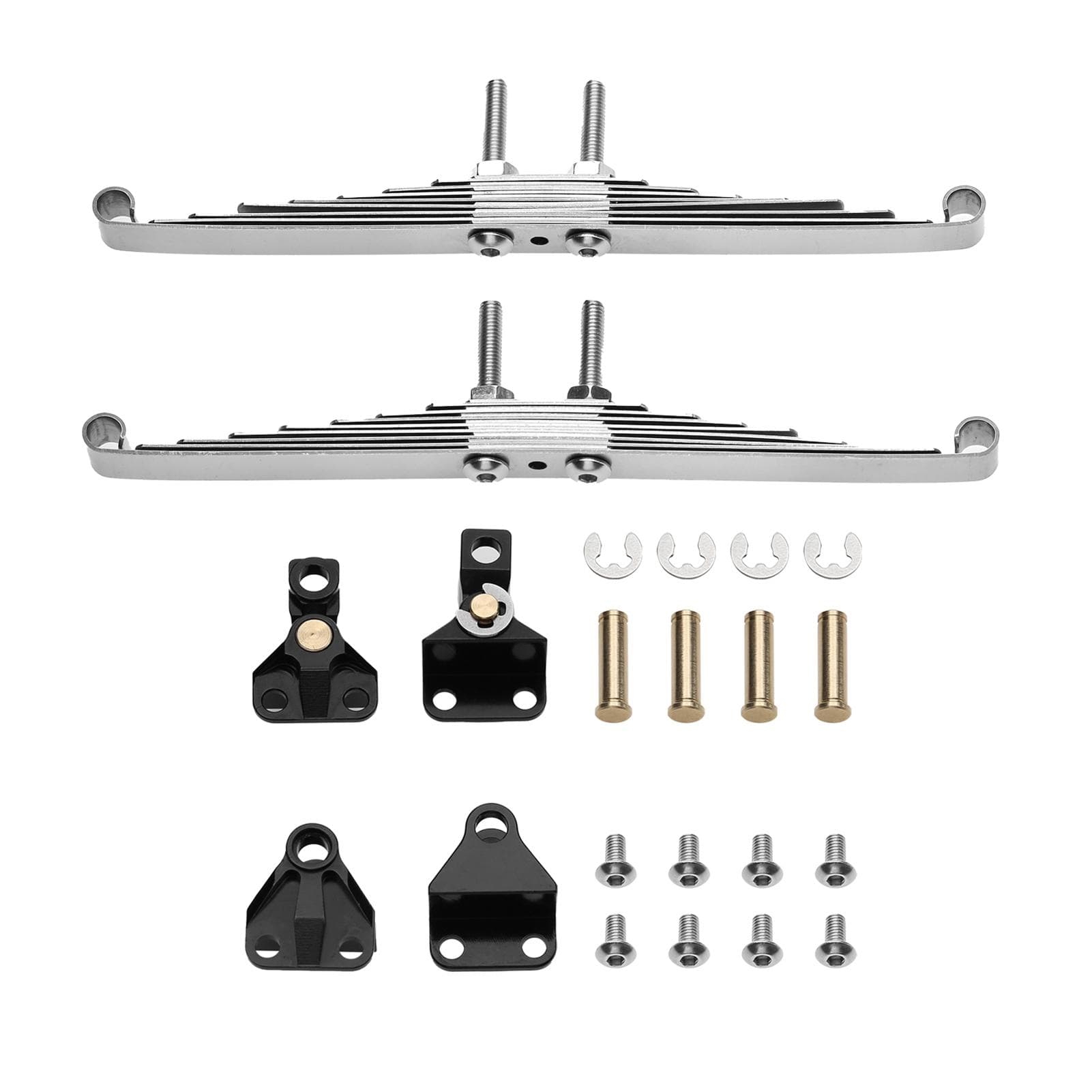 Non-Powered Metal Suspension Kit Replacement for Tamiya 1/14 Remote Control Tractor Truck Remote Power Suspension silver