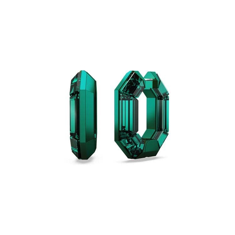Swarovski Lucent Octagonal Design Aluminum Imitation Crystal Earrings Women earrings Green 5680786 Box (Random Color)
