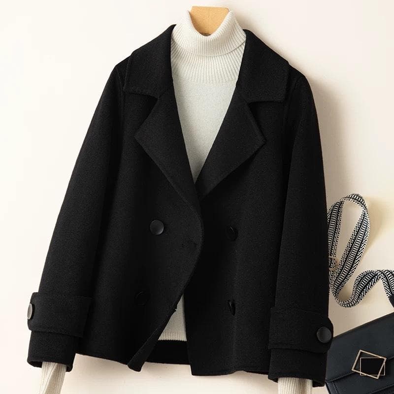 New Wool Coat for Women In Autumn and Winter Short Suit Collar Small Wool Coat Mother XL