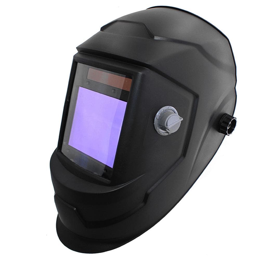 Large Viewing Welding Helmet Auto Darkening Multifunctional Welding Facemask Solar Welder black