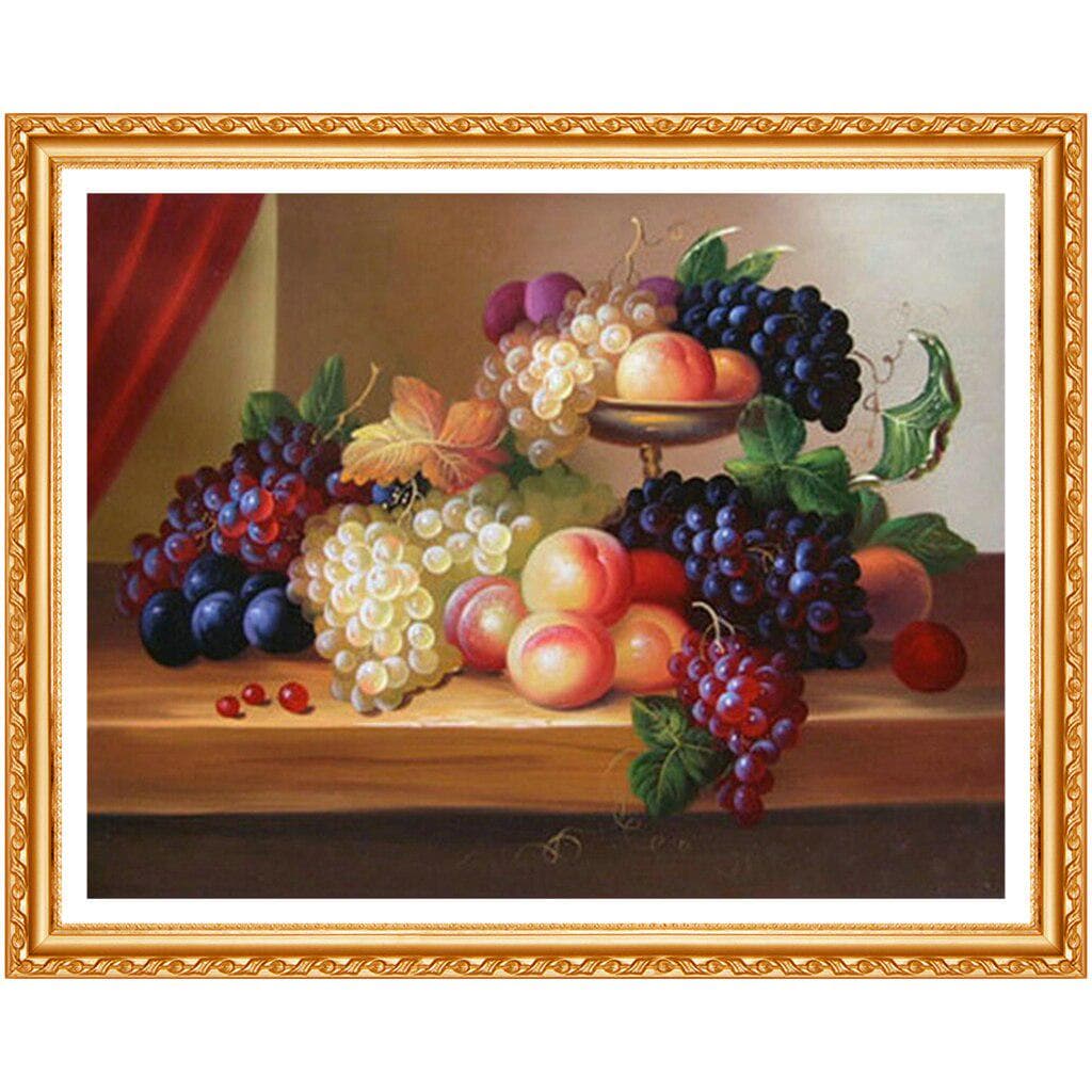 5D Diamond Fruits Kitchen Restaurant Full Diamond Painting Cross Stitch Kits Embroidery Icon 20X30CM