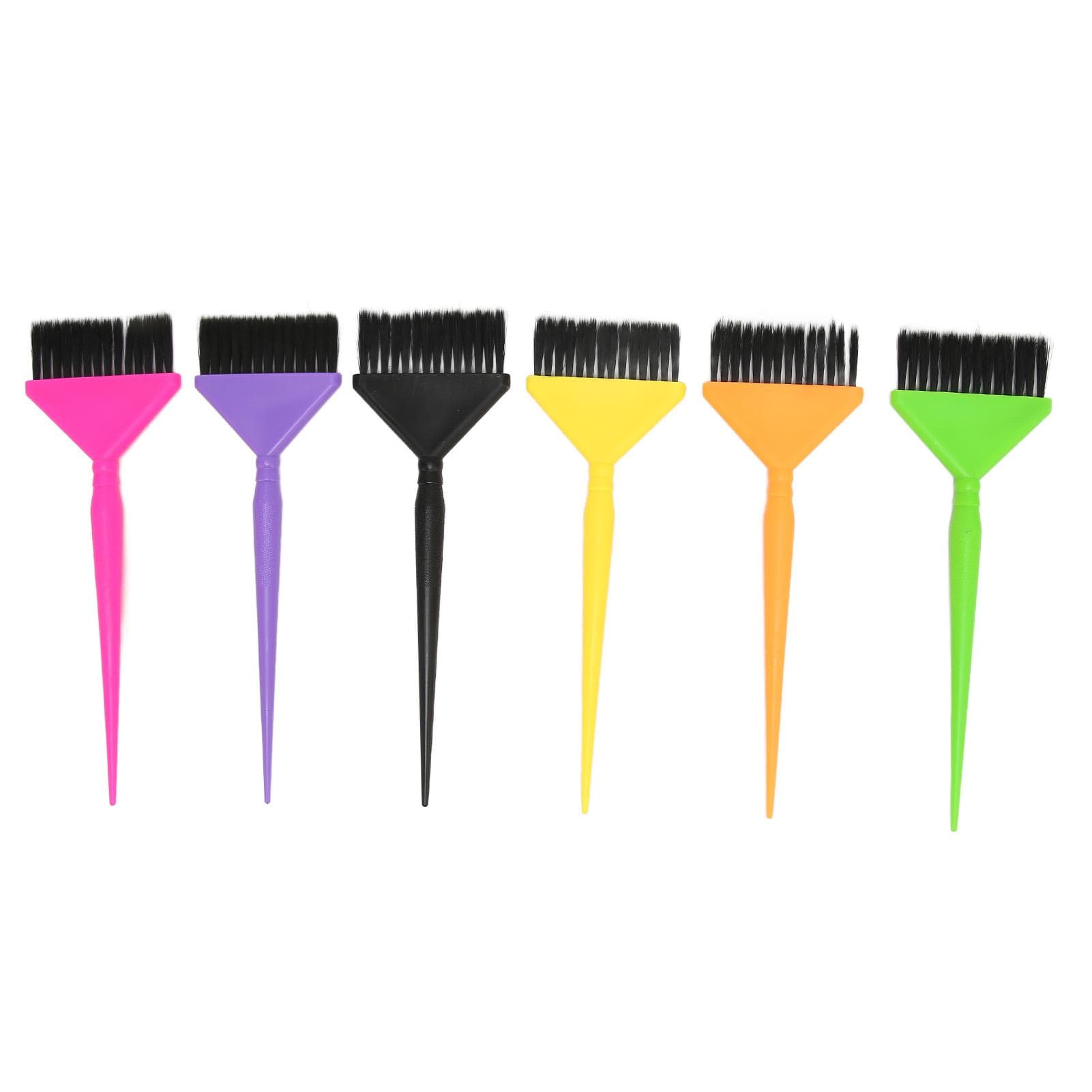 6pcs Hair Dye Brush Blending Multicolor Long Tail Hair Tinting Coloring Brush for Salon Home