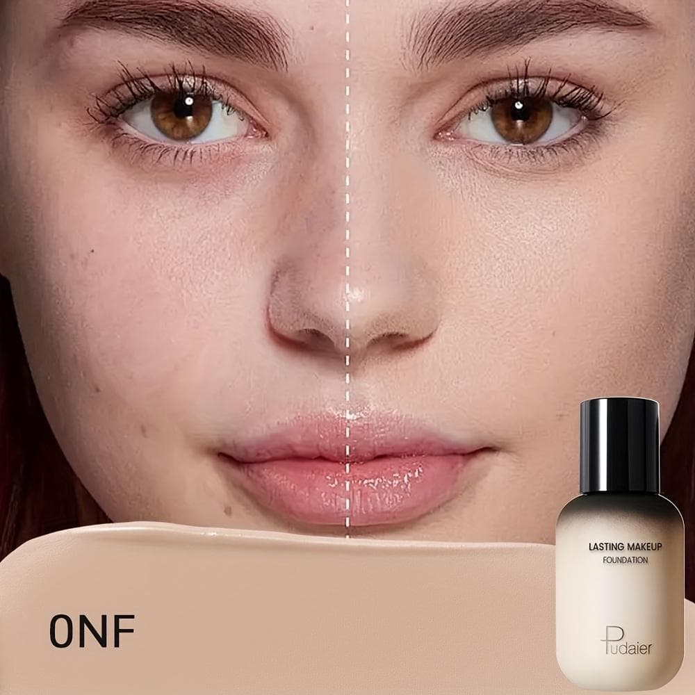 9-in-1 Full Coverage Foundation Waterproof, Long-Lasting, Matte Finish BB Cream, Ideal for Hiding Dark Circles & Acne, Natural Look Liquid Foundation 0NF