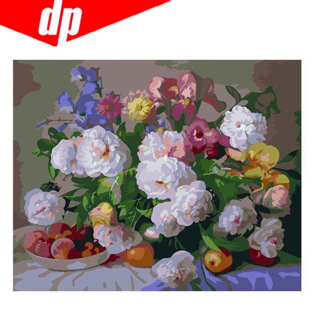 Floral Diamond Embroidery 5D DIY Diamond Painting Cross Stitch Picture Full Round Diamond 20X30