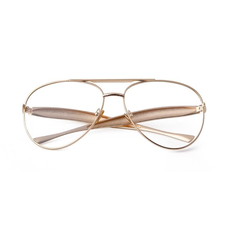 Fashion Oversized Pilot Sunglasses for Women Men 70s Trendy Metal Streamline Arms Aviation Sun Glasses Champagne as picture