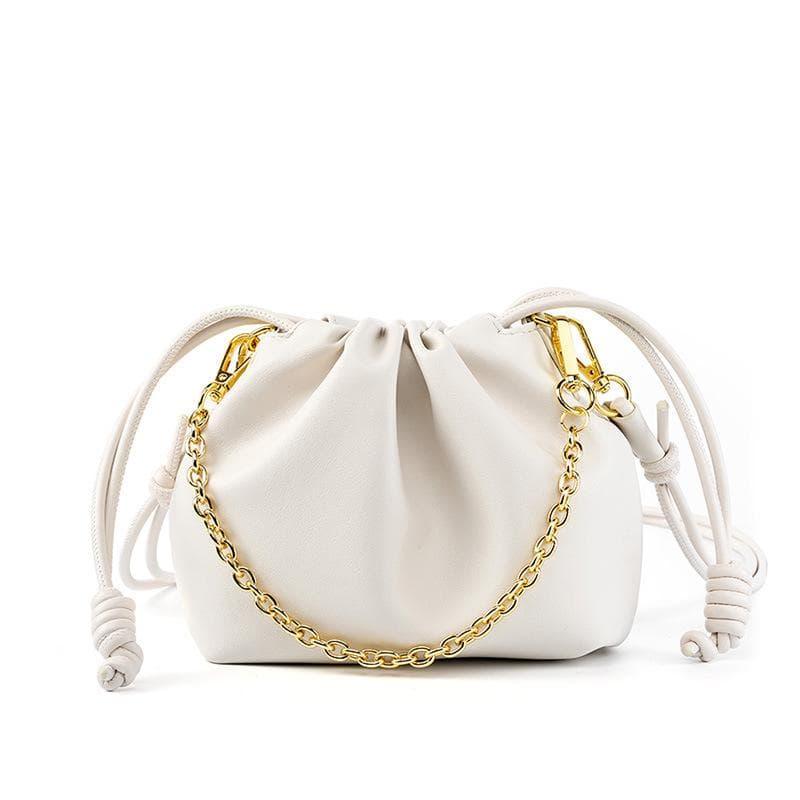 Leather Cloud Bag Cowhide Chain Bag Blessing Bag Bag Small Bucket Bag All Matching Leather Bag