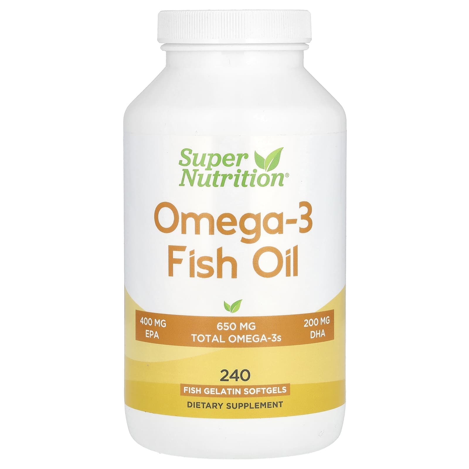 Super Nutrition, Omega-3 Fish Oil, Vivomega Triglycerides, 1,000 mg, 240 Fish Softgels