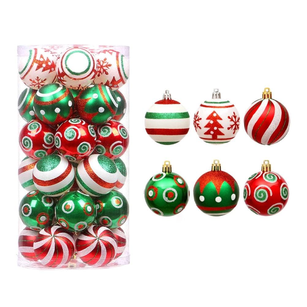 6cm Christmas Ball Ornaments 30 Pieces Of Shatter Proof Christmas Tree Ornaments for 2021 Xmas