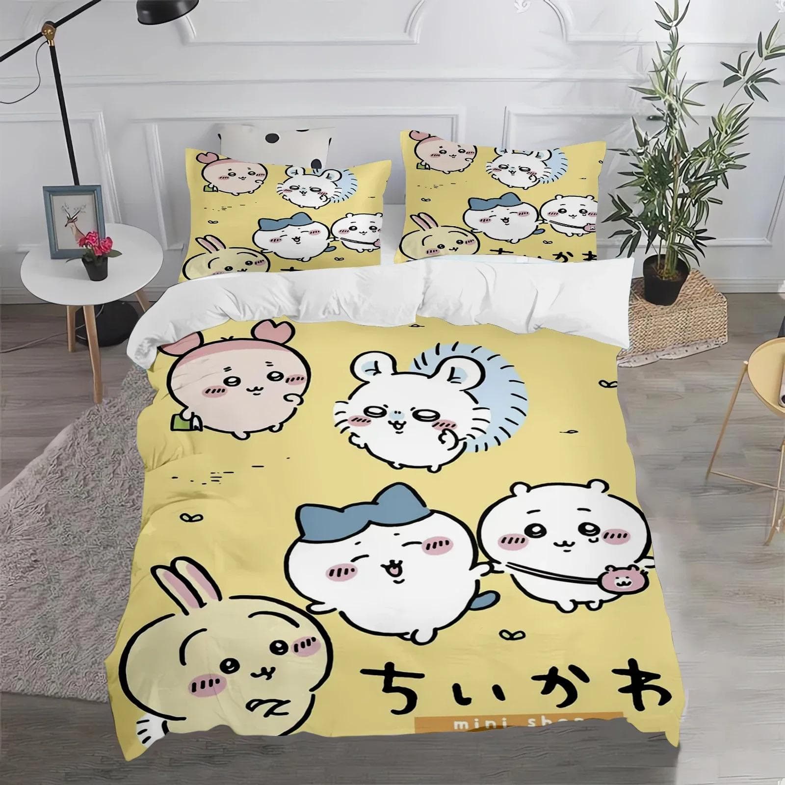 3D Print Cartoon CHIIKAWA Duvet Cover Home 100% Polyester Adult Kids Baby Bedroom Gift Anime Bedding Set Home Textiles 70x133cm 2pcs