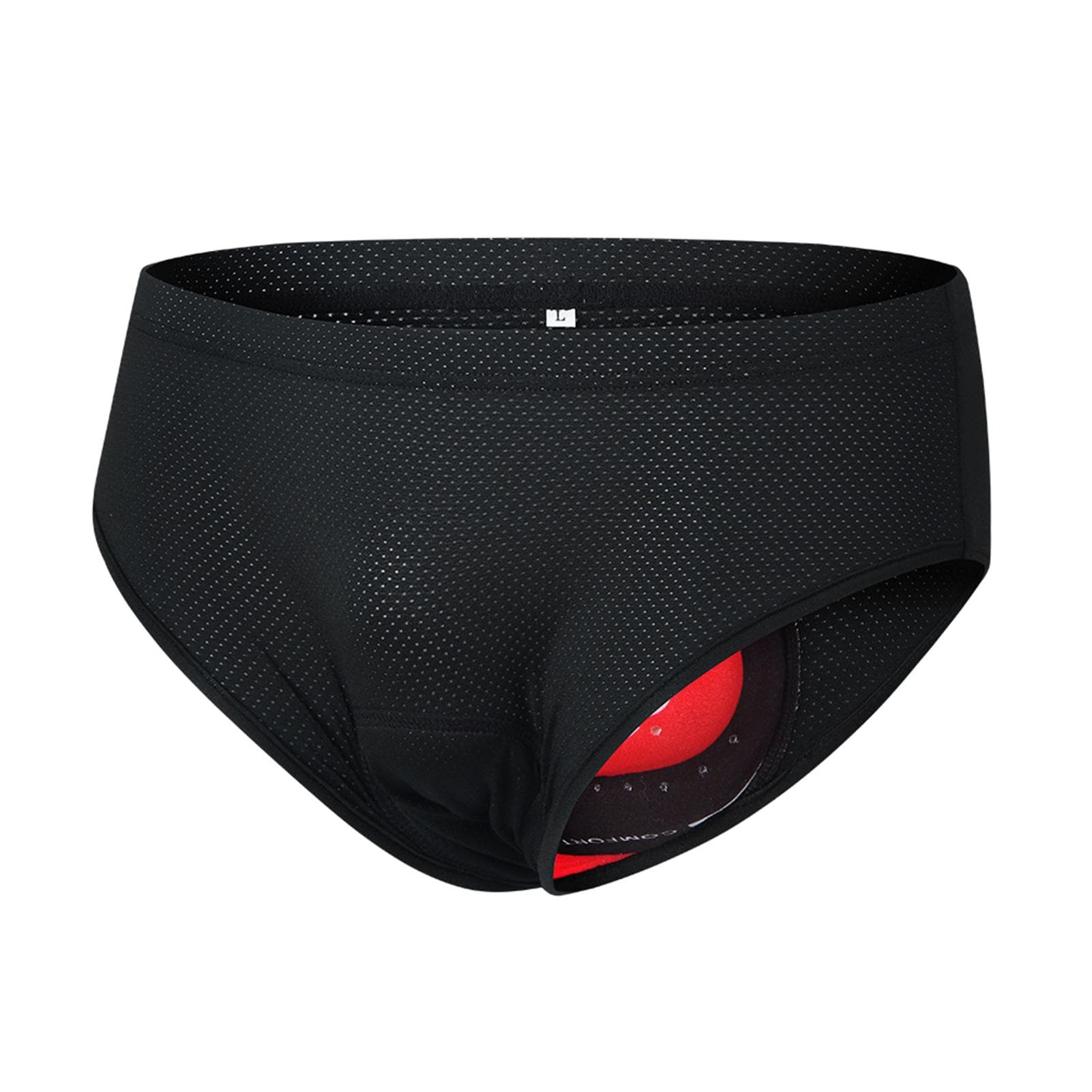 Men Bike Underwear Breathable Padded Bicycle Briefs Cycling Underwear Shorts L black
