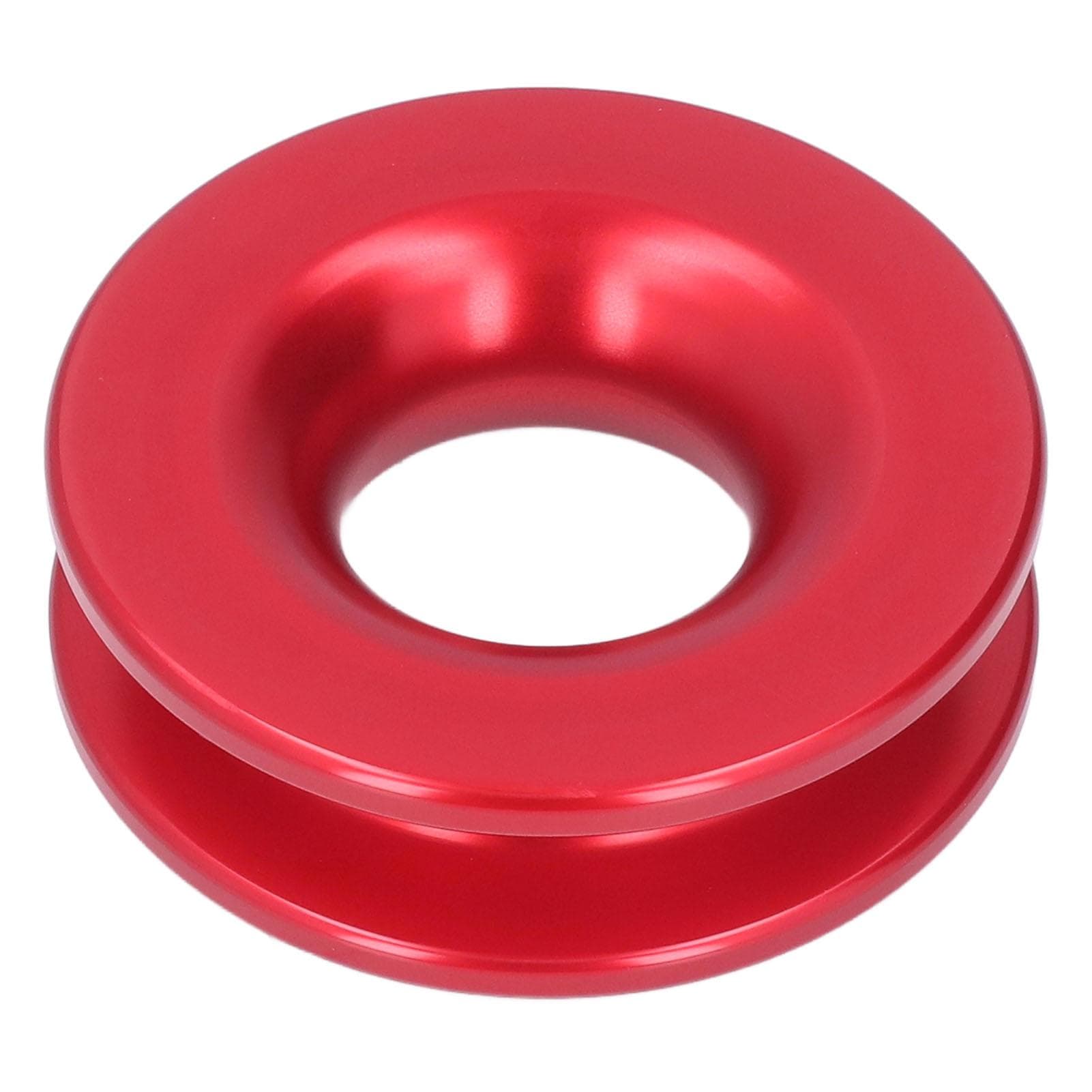 Recovery Ring Winch Snatch Pulley Aluminum Alloy for ATV UTV Truck Marine Boat ShacklesBlack red