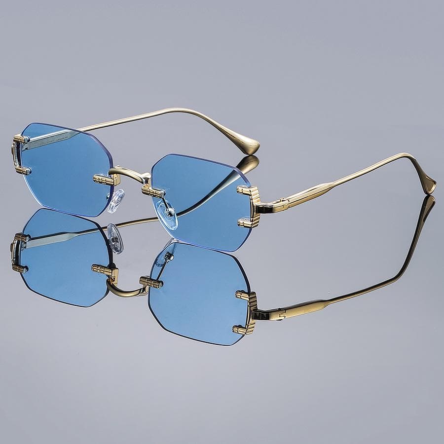 Personalized Oval Sunglasses Retro Metal Frame UV400 Protection High-end Luxury Traveling Glasses for Women Men 1PC