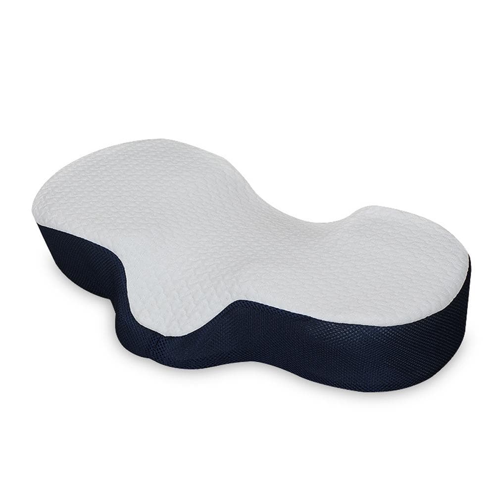 Memory Foam Pillow Ergonomic Sleeping Pillow Cervical Orthopedic Bed Pillow for Head, Neck and 580x340x80mm navy blue