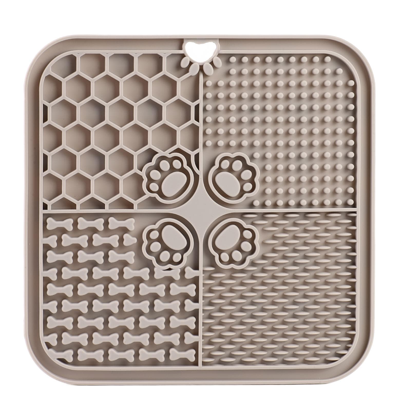 Pet Lick Mat Soft Silicone Prevent Choking Relieve Throat Sickness Cat Slow Eating Dish with Skid gray