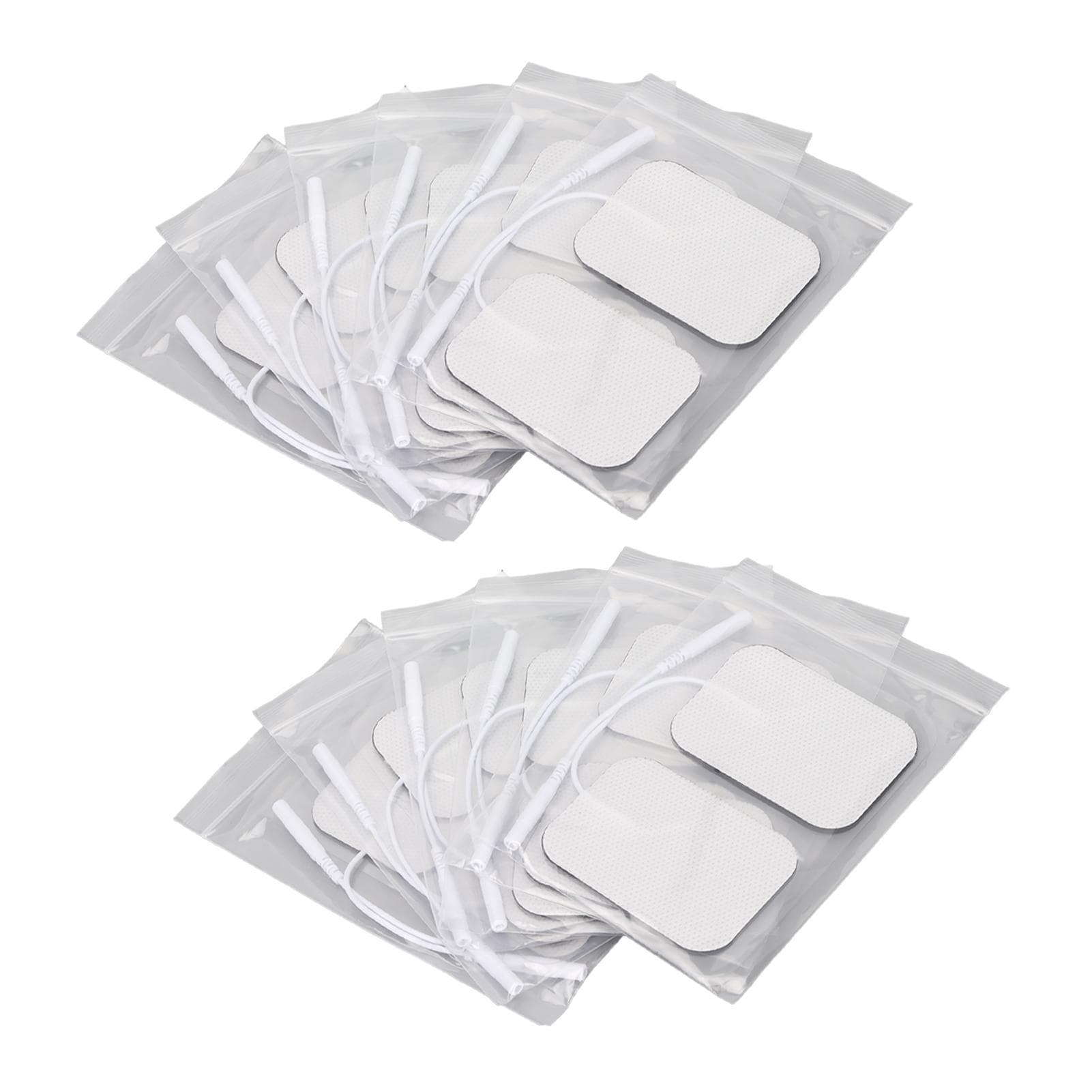 12pcs Rectangular Electrode Pad Self Adhesive Electrode Patch Replacement Accessory for TENS