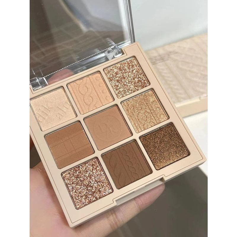Eyeshadow Palette, 1Pc 9-Color Makeup Eyeshadow Palette Matte & Shimmer Long-Lasting Eye Shadow