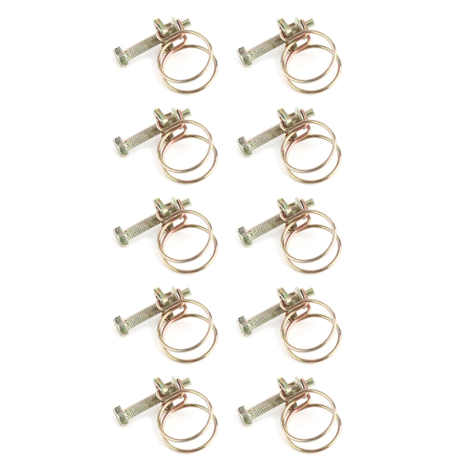 Double Wire Water Hose Clamp Pipe Clip Hoop Plumbing Fixture (94mm100mm)