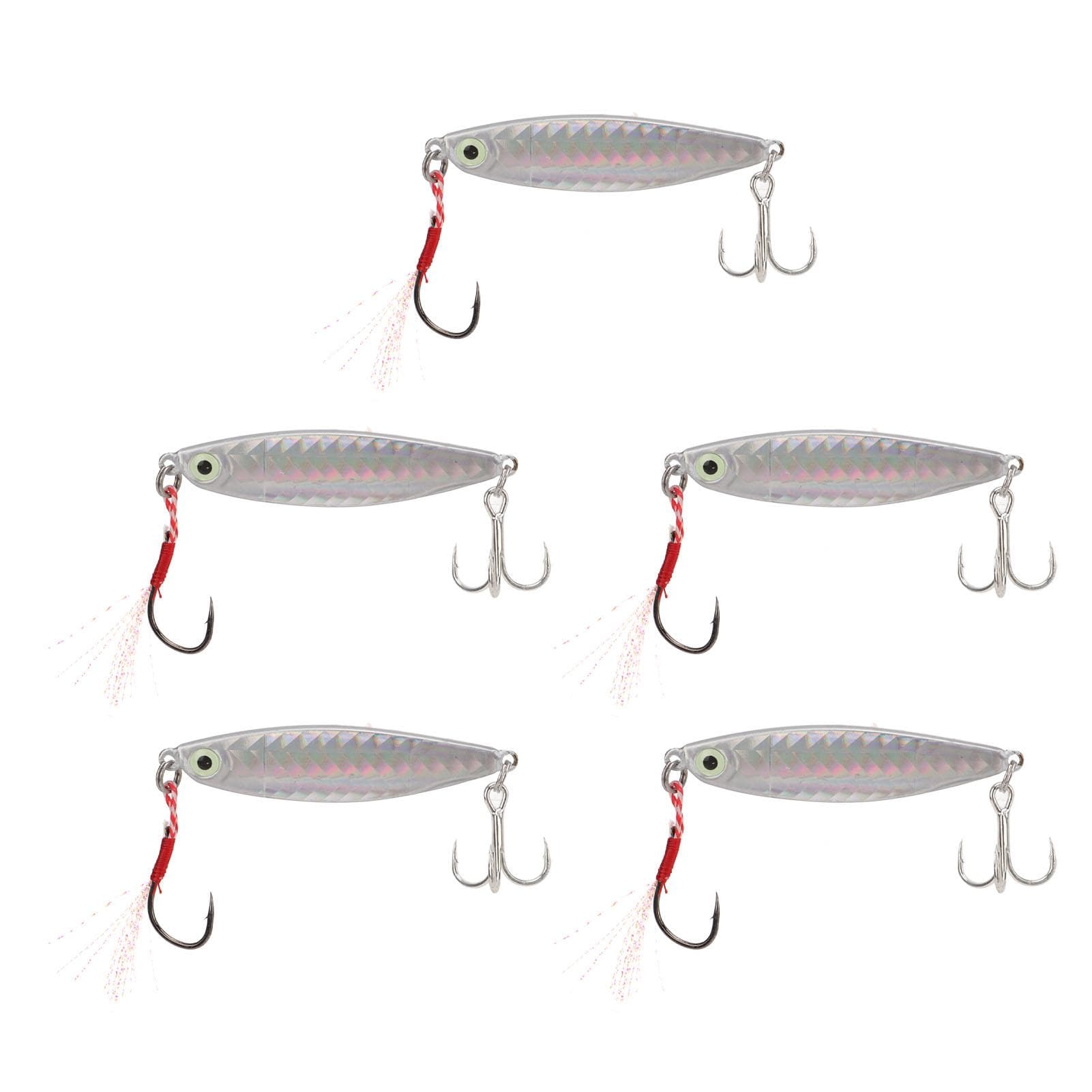 5Pcs 20g Vib Fishing Bait Metal Vib Hard Fishing Lure Artificial Hard Lures Fake Bait Silver silver