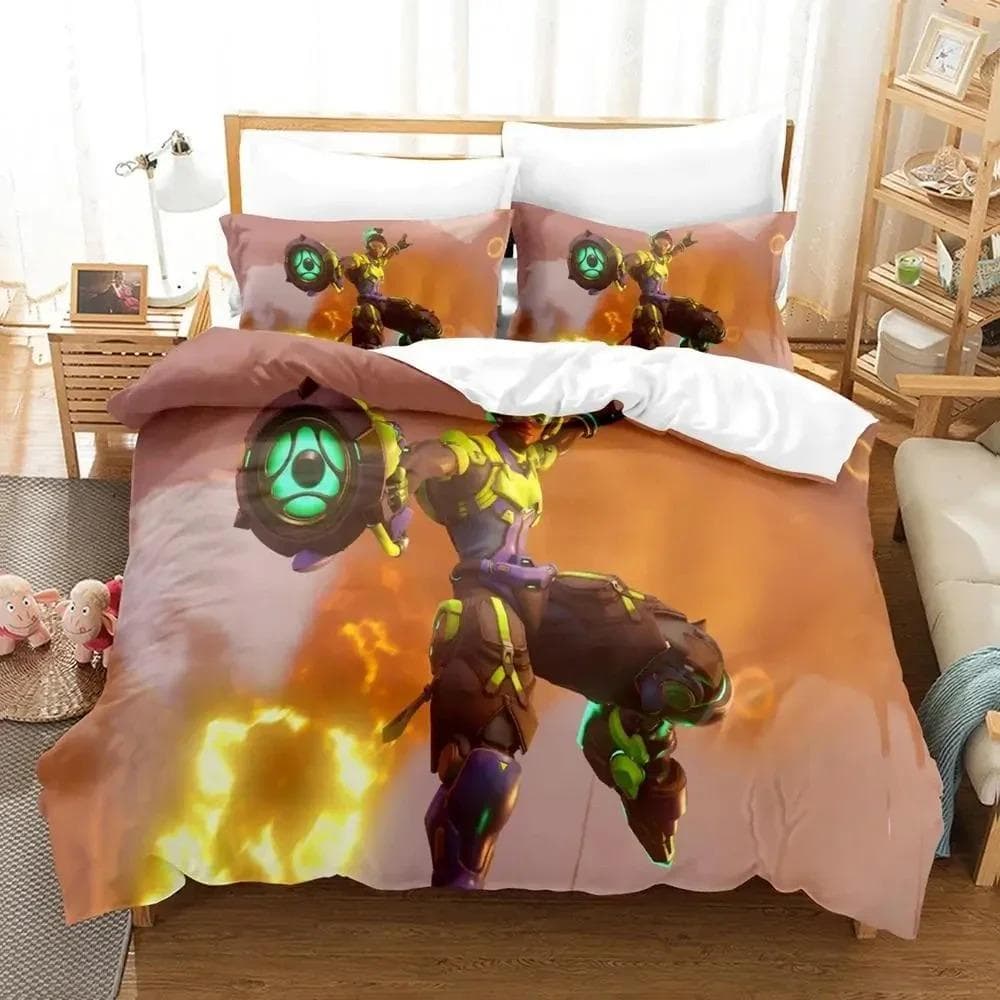 Game Overwatchs Bedding Set Boys Girls Twin Queen Size Duvet Cover Pillowcase Bed Kids Adult Fashion Home Textile Customizable EU Double 200x200cm