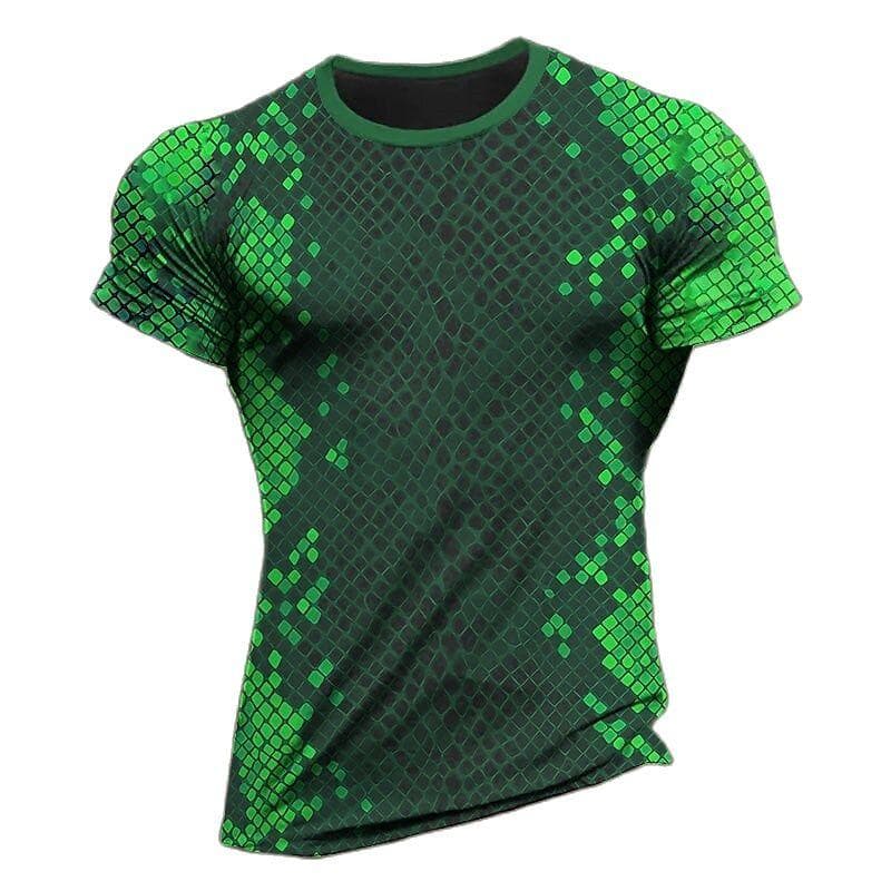 Summer Quick Dry Material Sports T-Shirts Outdoor Run Fitness Tracksuits Fashion O-neck T Shirt For Men Casual Breathable Tops XL