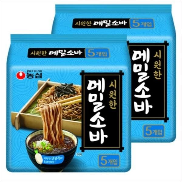 [Nongshim] Refreshing Buckwheat Soba, Korea Cool Ramen 2Packs (10pcs)