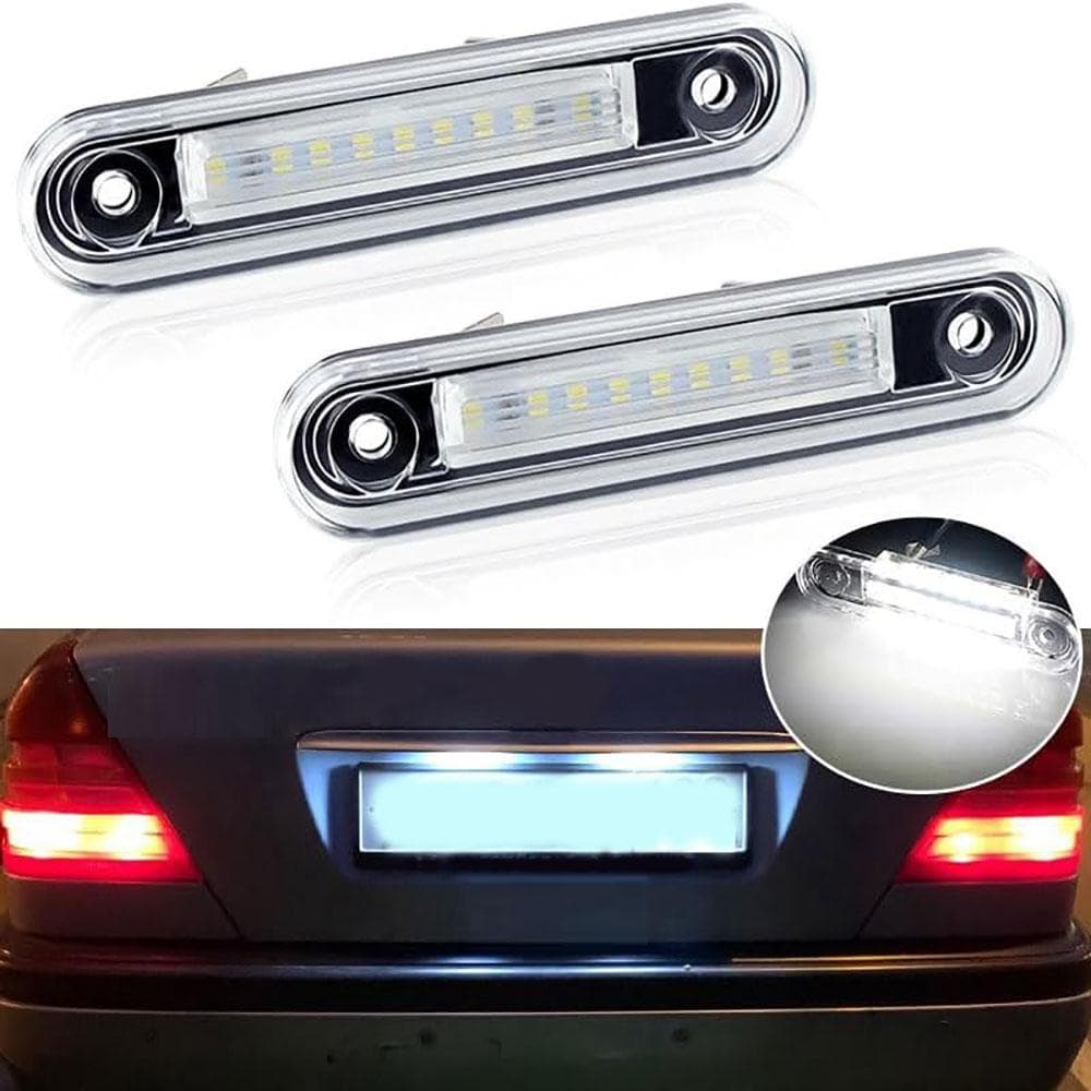 2pcs Car LED License Plate Light for Mercedes-Benz E-Class C-Class W124 W201 W202