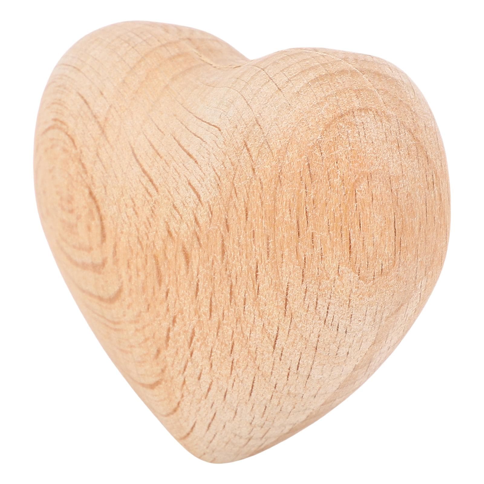 Wooden Carved Heart Unpainted Handcrafted Wooden Heart Decoration Pendant 6x5.5x3cm