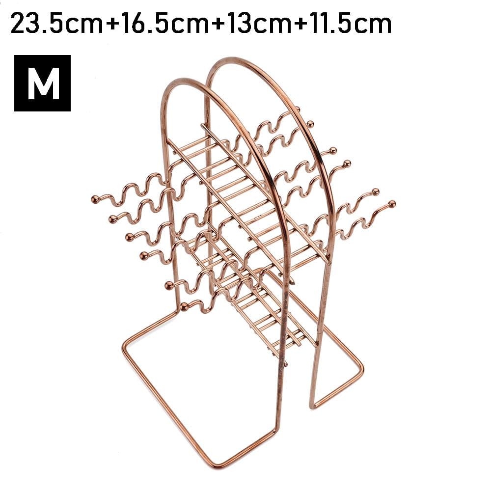 1pcs Stainless Steel Black Storage Rack Luxury Cutlery Organizer Rack For Dinner Dessert Knife Fork Tea Spoon Tableware Kitchen Tools M rose gold