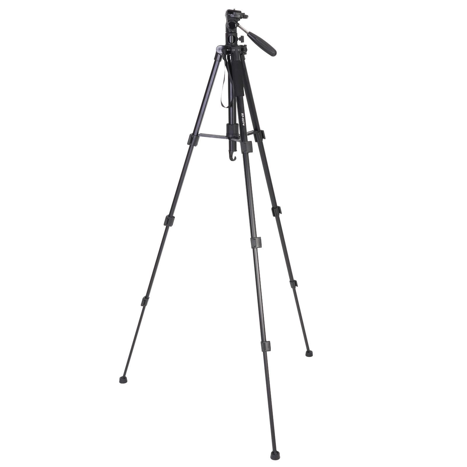 Tripod 4 Sections Height Adjustable Lightweight Aluminum Alloy Tripod 167cm for Camera Phone Fill