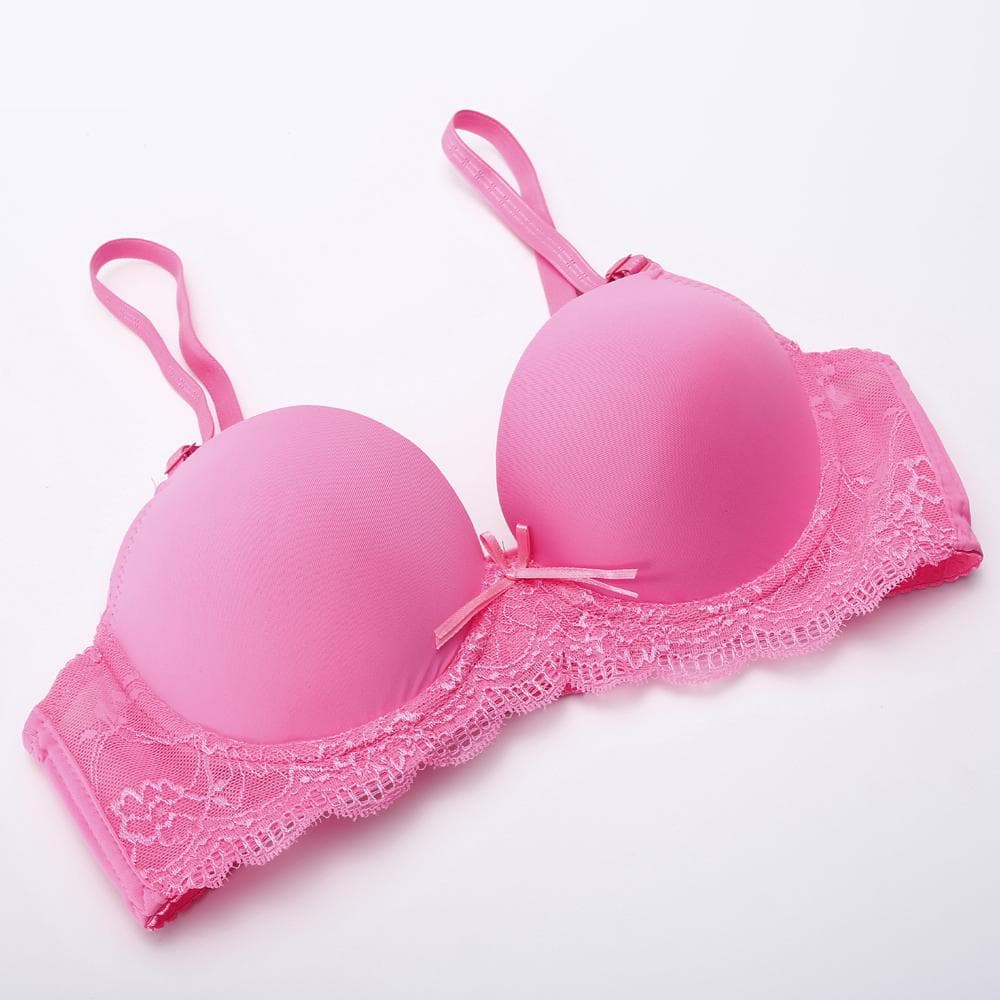 Women Sexy Bras Plus Size Lace Bralette Girls Fashion Bra Push Up Bra Women Underwear Brassiere 42C pink