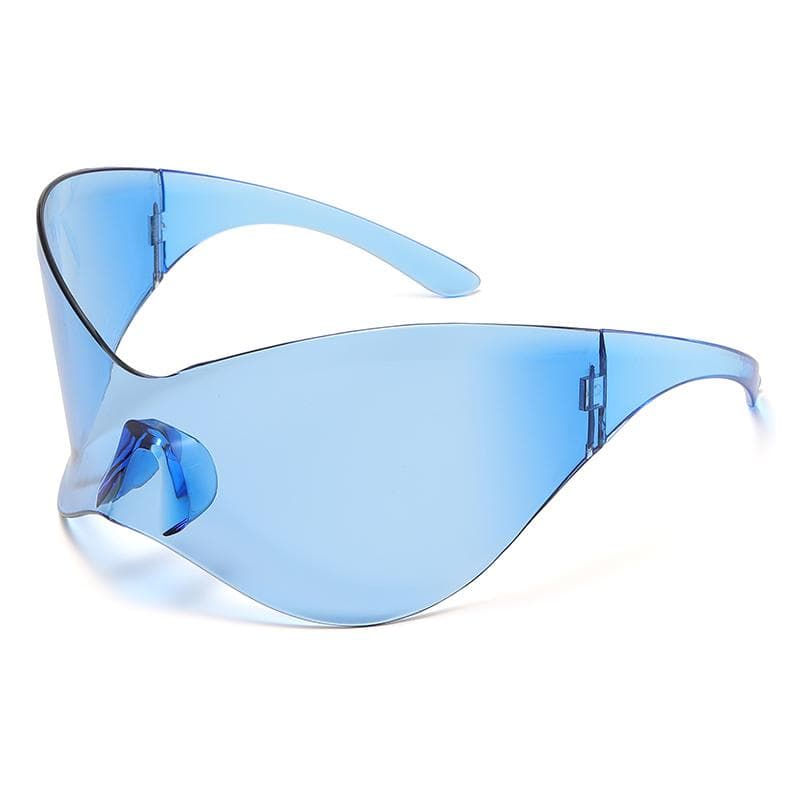 New Y2K Punk Rimless Sunglasses Oversized Unisex Hip Hop Sport One Piece Sun Glasses Shades Goggles Designer Brand show as picture