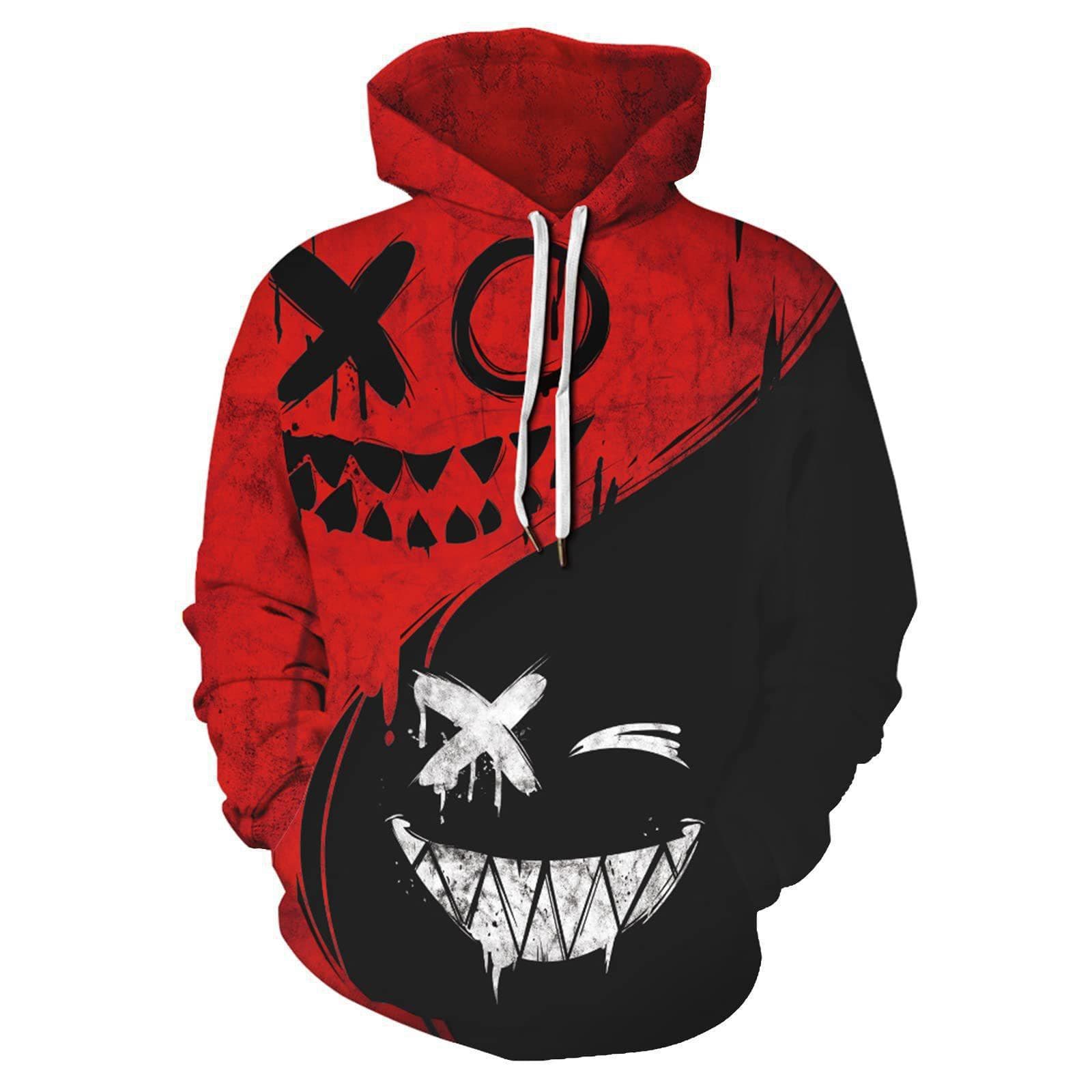 2023 Color Block Funny Smiling 3D Print Boys Casual Pullover Hooded Long Sleeve Sweatshirt For Spring Fall Kids Tops Outdoor 150