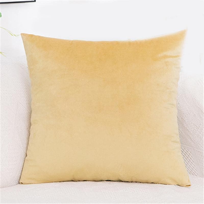 Plain Cushion Home 16 18 20 22 24 Large Velvet Case Backrest Sofa Decor Cover Pillow 60*60 buff