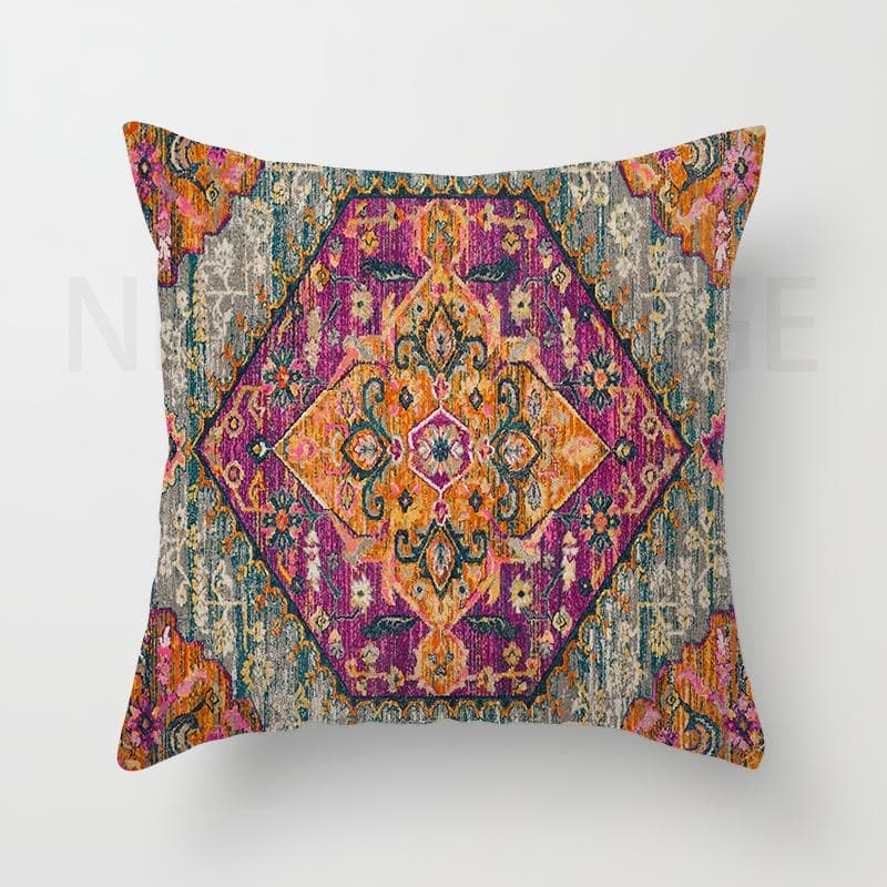 Red Moroccan Ethnic Short Plush Pillowcase Living Room Bedroom Sofa Cushion Cover Home Decor 40x40 45x45 50x50 60x60 50x50cm