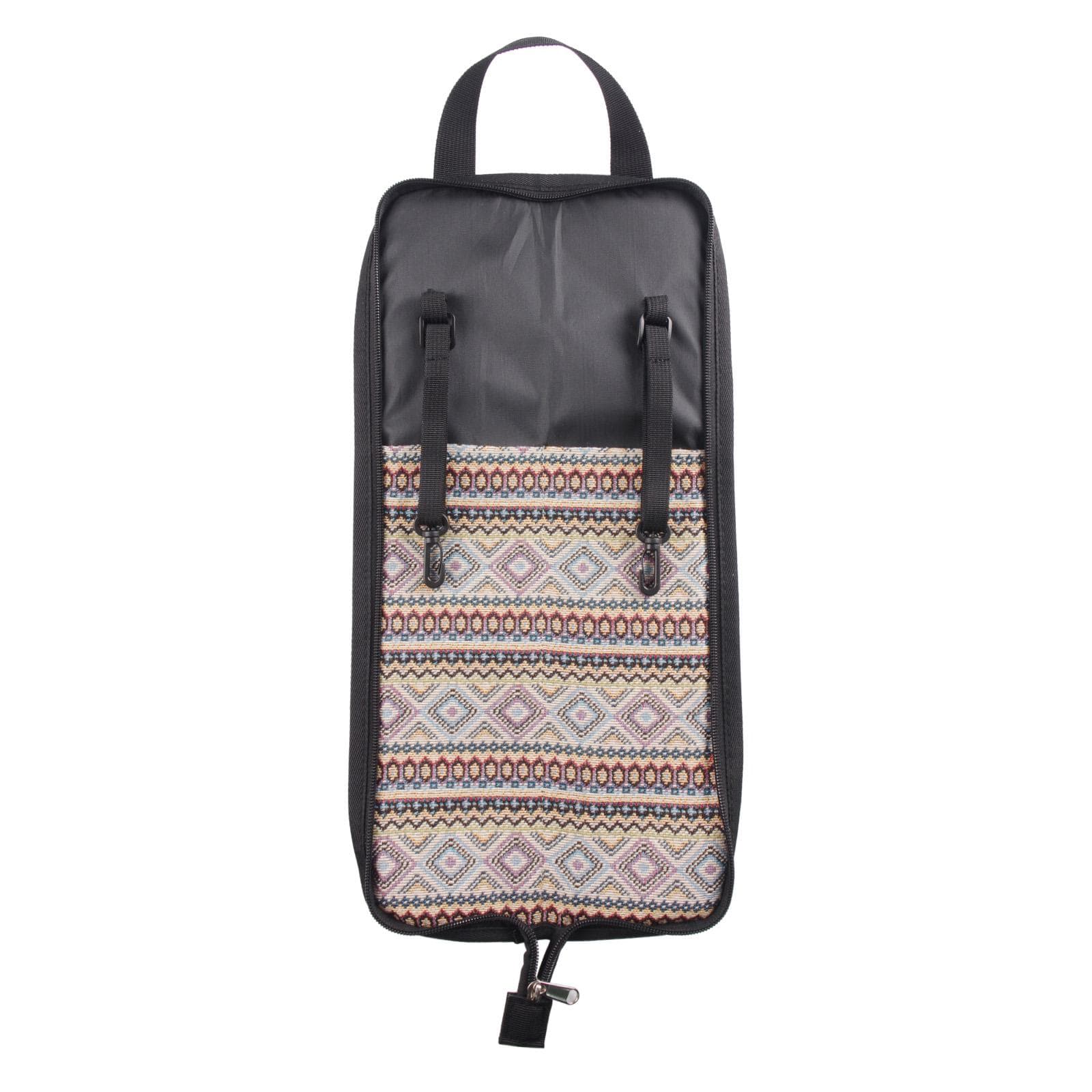 Drum Stick Bag Drumsticks Mallet Case Oxford Fabric with Hanging Hooks Wear-resistant Portable Drum brown