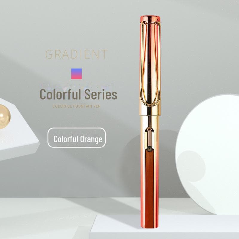 Colorful Student Fountain Pen with Replaceable Ink Capsule for Calligraphy and Correct Writing Posture 0.5mm with Converter