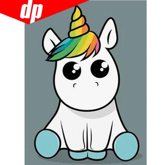 DIY Diamond Paintings Cartoon Unicorn Handmade Diamond Paintings Diamond Embroidery Cross Stitch 20X30