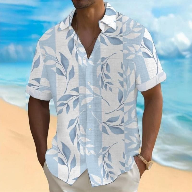 3d Beach Flower Print Hawaiian Shirts 2025 Men's Shirt Summer Daily Casual Short Sleeve Shirts For Men Loose Oversized Clothing XL
