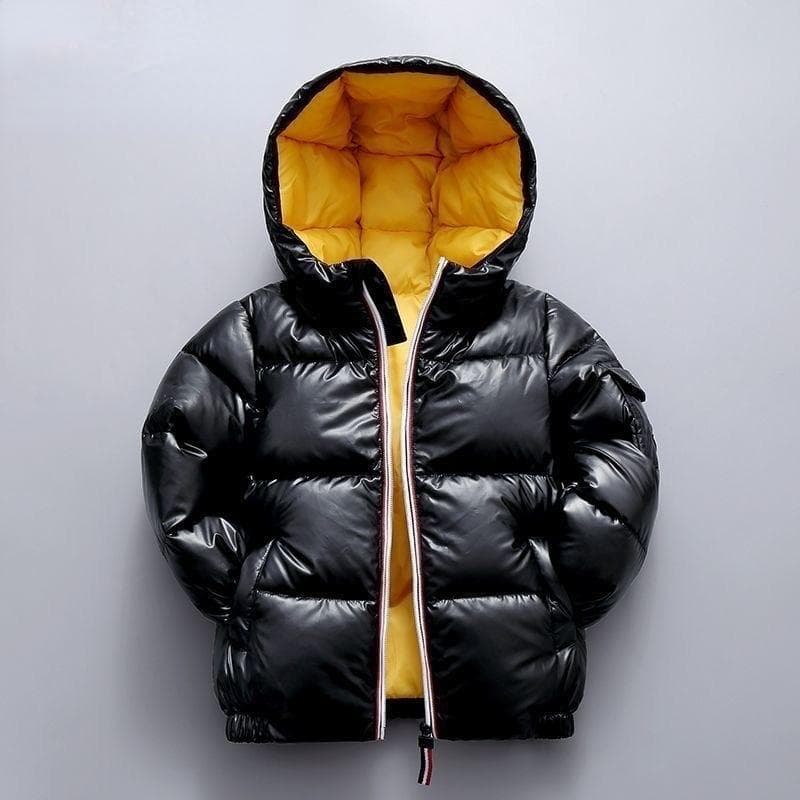 Boys and Girls Genuine White Duck down Cotton-Padded Coat Winter Thick down Jacket Baby Coat 120cm black