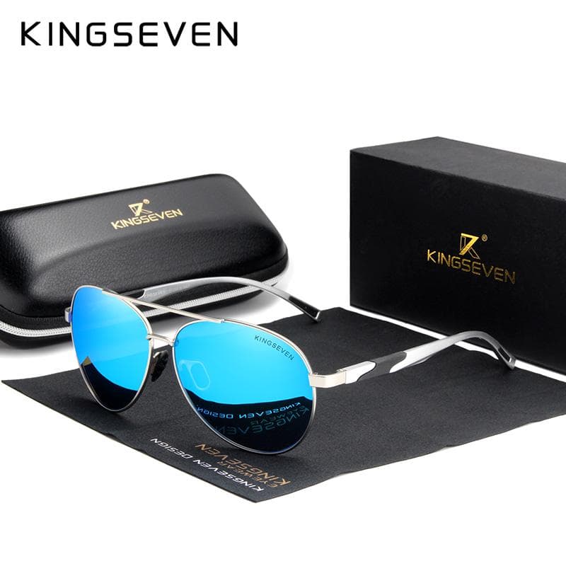 KINGSEVEN Brand Design Aluminum Men's Sunglasses Polarized High Definition Lens Driving M