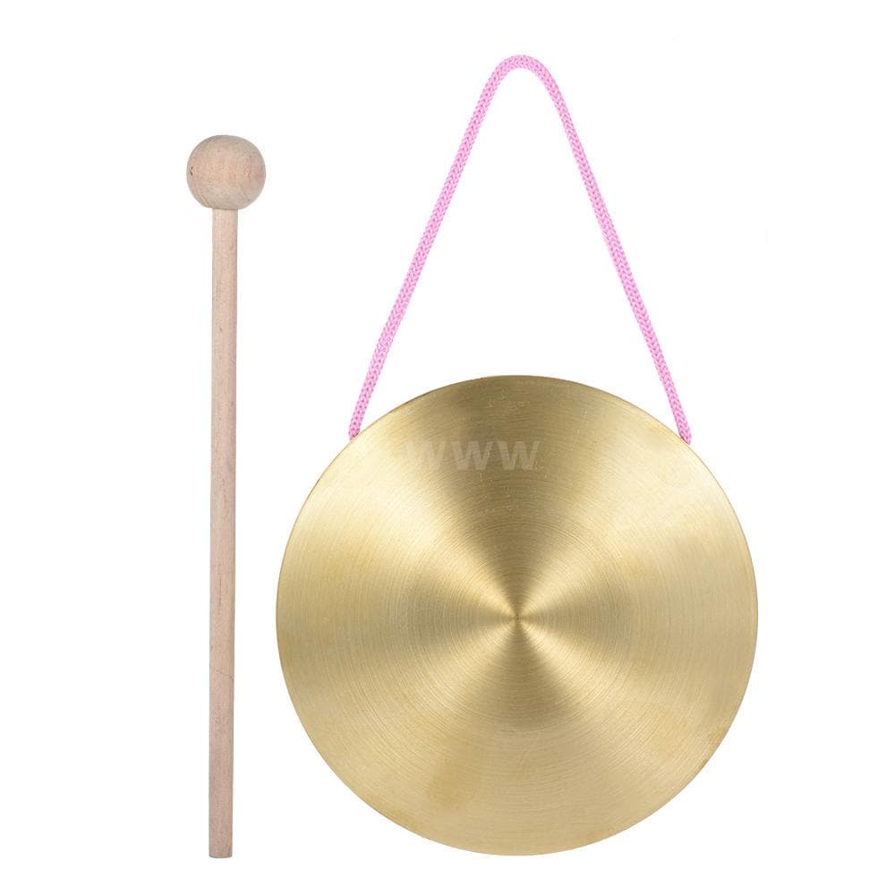 15cm Hand Gong Cymbals Brass Copper Chapel Opera Percussion Instruments with Round Play Hammer 1