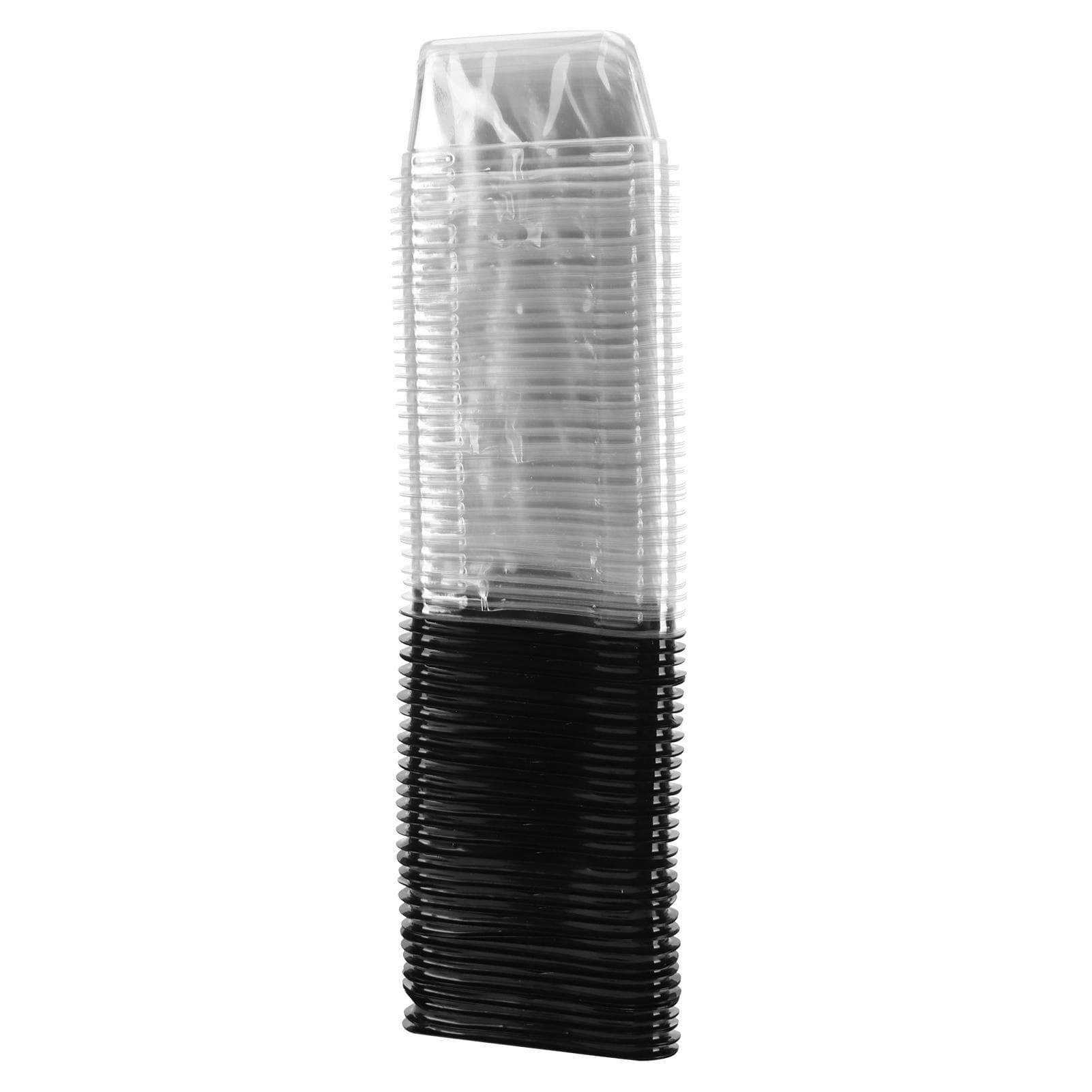 100Pcs Plastic Packing Box Triangular Cake Box Container for Pastry Bakery DessertBlack