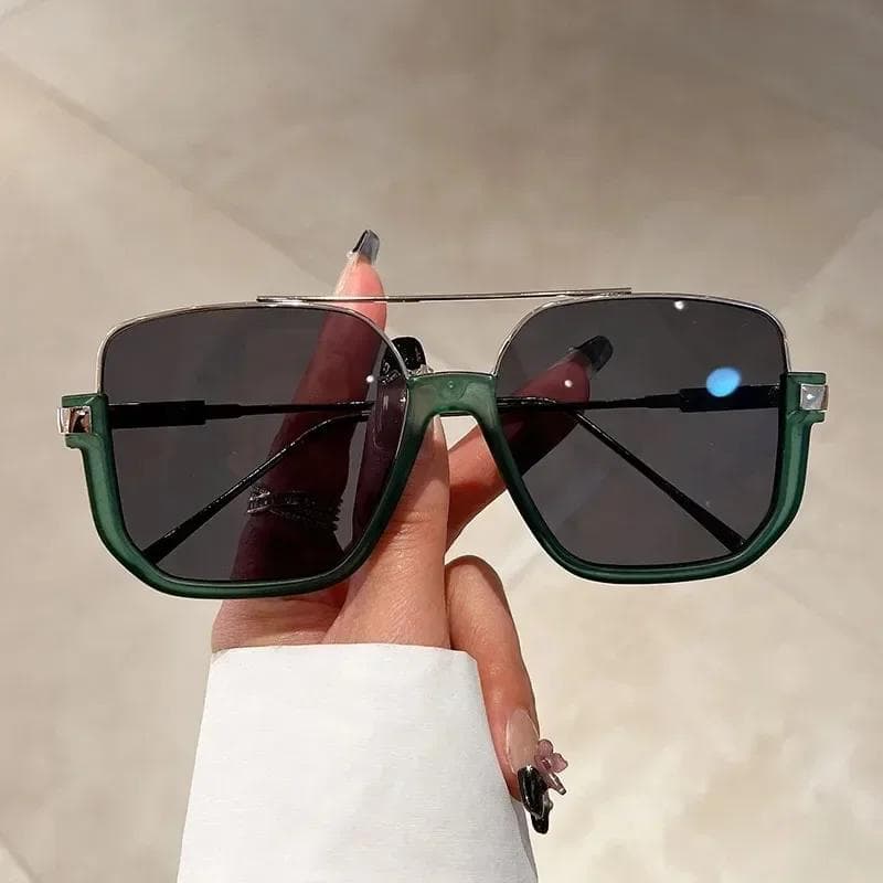 New Vintage Oversized Square Sunglasses UV400 Protection Trendy Fashion Eyewear for Men Women Popular Brand Design