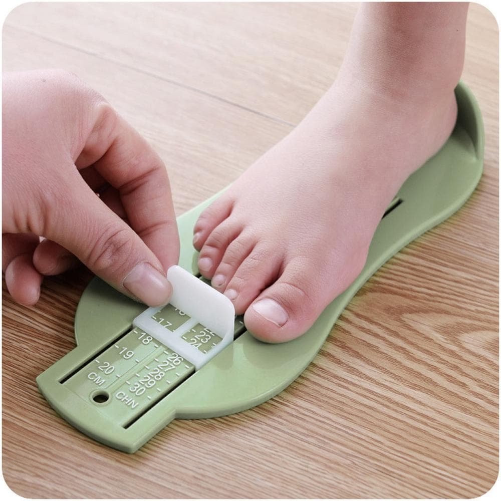 Baby Foot Ruler Kids Foot Length Measuring Gauge Device Child Shoe Calculator Toddler Infant Shoes Fittings Gauge Tool green