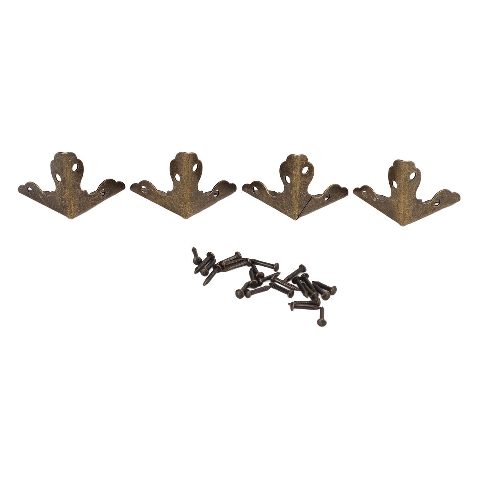20Pcs Metal Corner Protector Vintage Style Elegant Triangular Premium Iron Corner Guards for Wooden