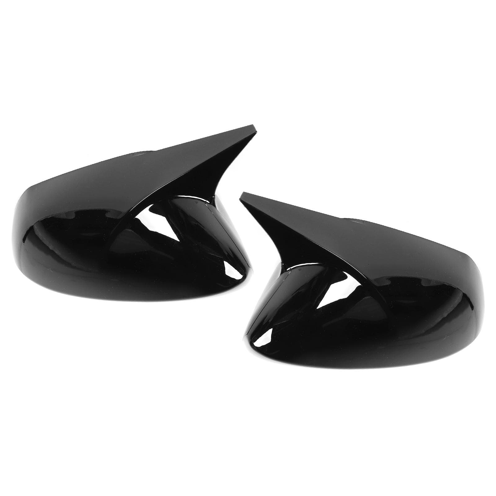 Pair Side Mirror Cover Cap Horn Style Protector Housing Fit for Corolla SedanHatchbackBlack