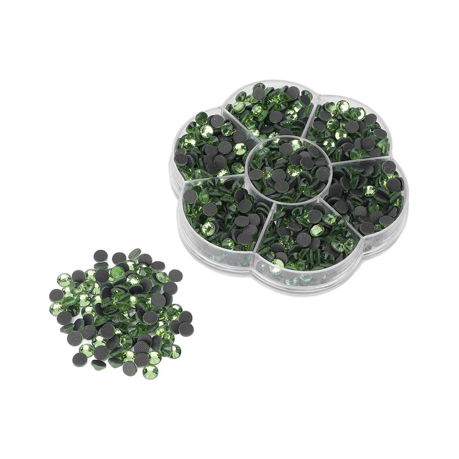 1000Pcs Rhinestones Shiny Transparent Decorative Nail Art Supplies for Girls WomenJM201 Light Green