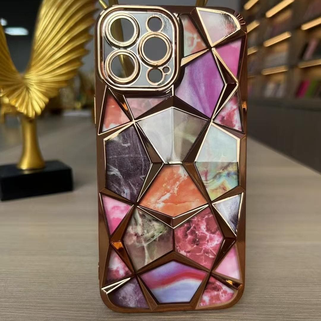 Applicable To IPhone16 Transparent Mobile Phone Case Apple 13/14 Diamond Pattern Flash Diamond TPU Soft Apple 16Plus