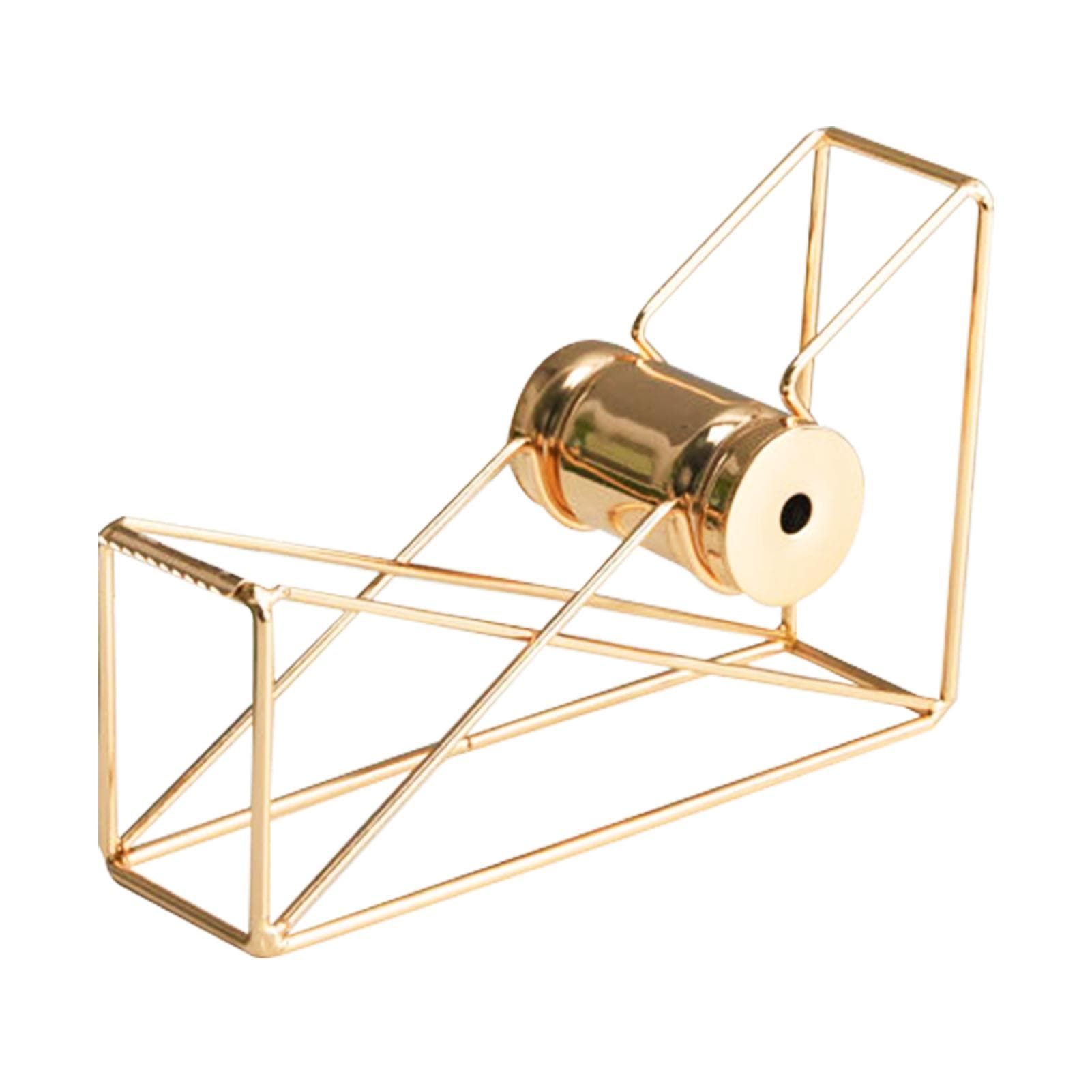 Metal Tape Dispenser Gold Desktop Adhesive Tape Cutter Office Supplies Desk Decoration for Business gold